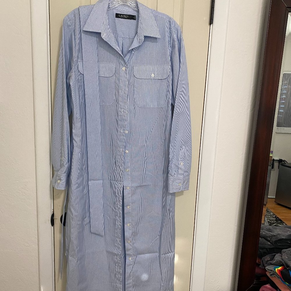 LAUREN Ralph Lauren Lightweight Long Shirt Dress